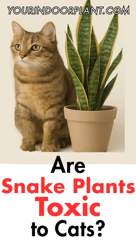 snake plant and cat