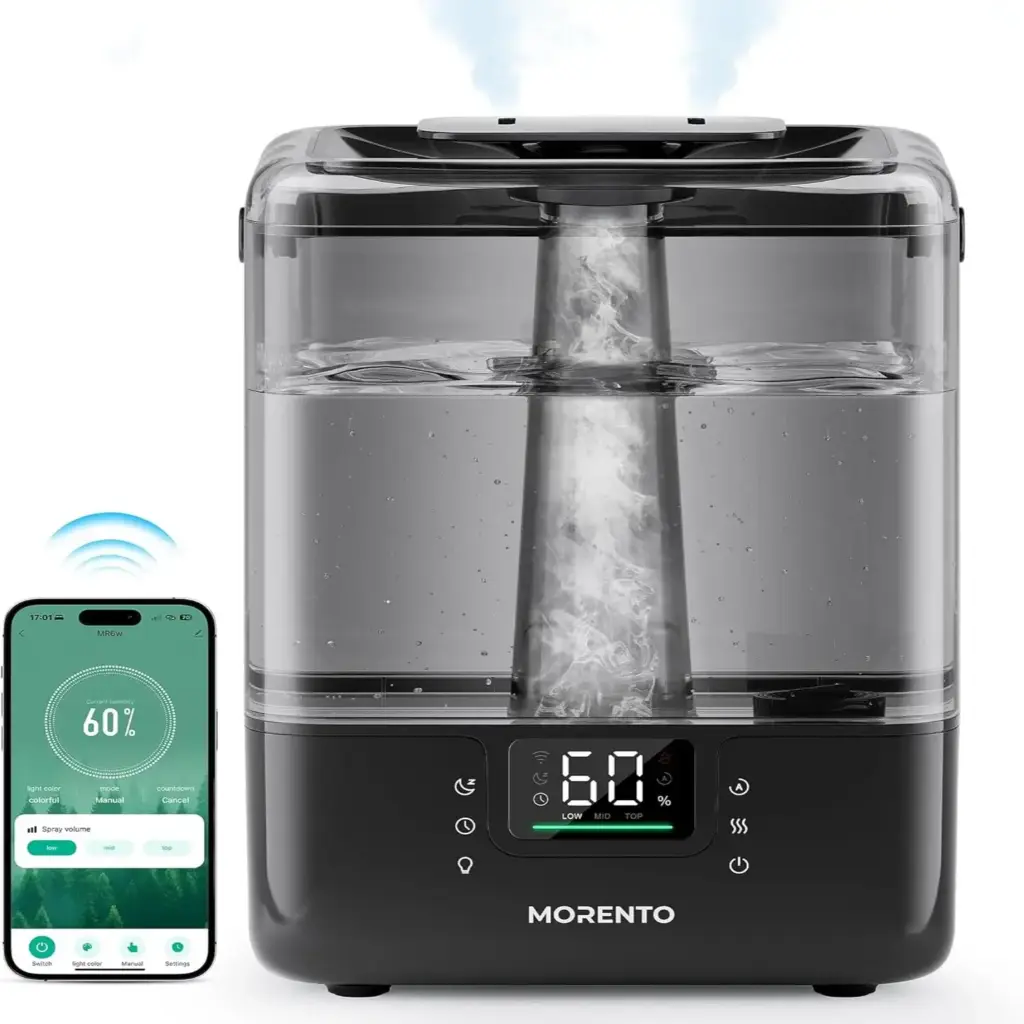5 Best Humidifiers for Plants: Real Use Insights 3 MERONTE Smart Humidifiers 6L 1