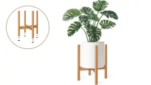 Mkono Plant Stand Mid Century Wood Flower Pot Holder 1