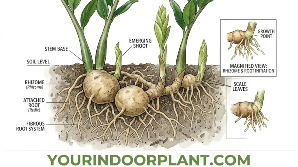 ZZ Plant Rhizome Structure